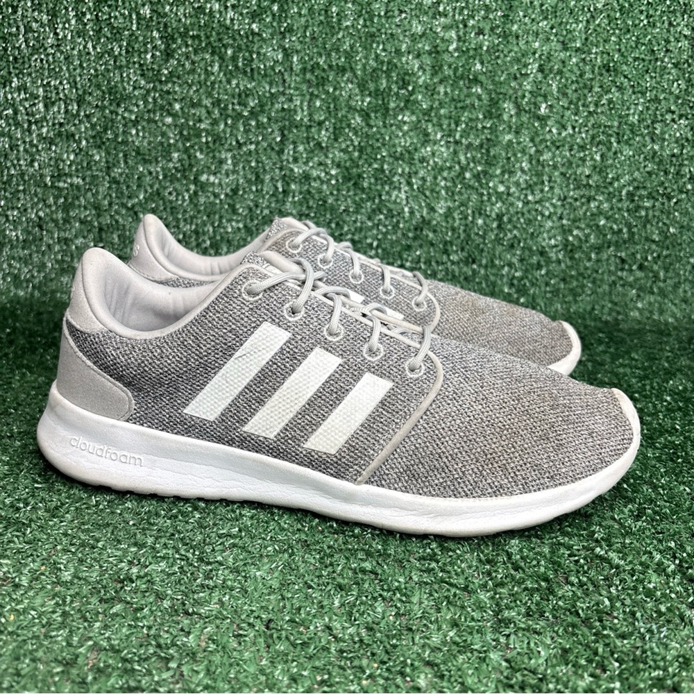Adidas Cloudfoam Shoes Womens Size 8.5 Gray Lace Up Athletic Running Sneakers
